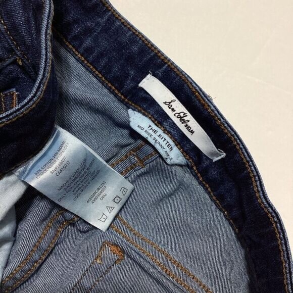 Sam Edelman Jeans The Kitten Mid Rise Skinny Ankle Size 29 Women's Raw Hem - Picture 3 of 11